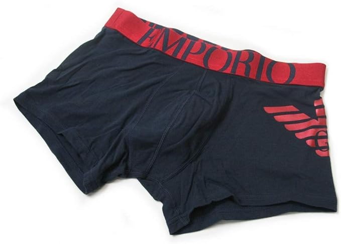Amazon エンポリオ アルマーニ Emporio Armani ボクサーパンツ アンダーウェア 下着 トランク パンツ ネイビー 9a725 Big Eagle Stretch Cotton Trunk 並行輸入品 ボクサー 通販