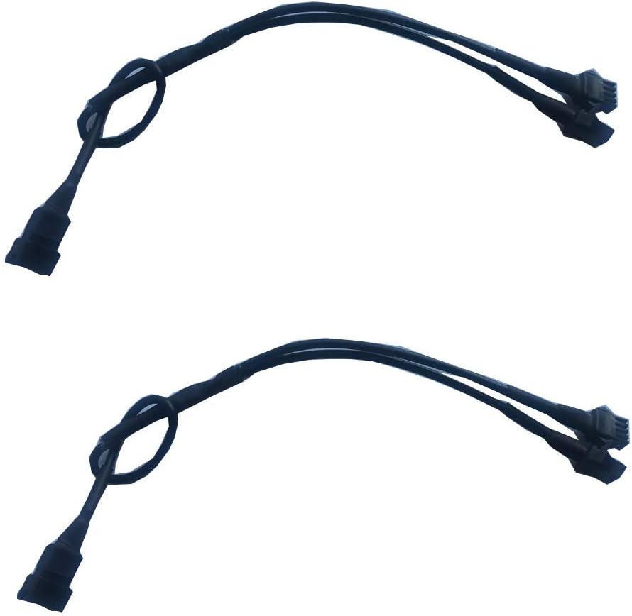 2pc 2 Way 1male to 2 Female Splitter Y Cable for Use with 5050 LED SMD RGB NEON Accent Kits for LED Motorcycle ATV car Light Multi-Color Neon Strip