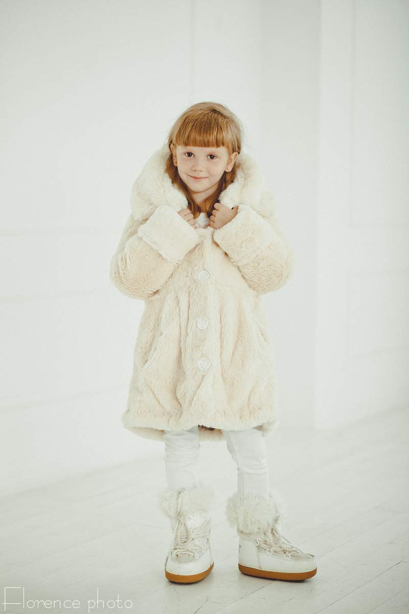 faux fur girl coat