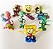 Spongebob Figures | Cake topper | 8 Figure Action Set |  Squidward Plankton Patrick Sandy Gary + Sponge Bob STICKERS By ToysOutLet_USA