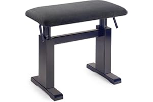 Stagg PBH 780 RWM VBK Hydraulic Piano Bench,Black Velvet Top/Rosewood Matte