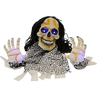 Haunted Hill Farm 3.25 ft. Long Sonic Haunted Bride Groundbreaker Halloween Prop | Sound Effects | Touch Activated | Battery-Operated | Halloween Decoration | HHFJBRDE-2S,Multicolor Haunted Hill Farm 3.25 ft. Long Sonic Haunted Bride Groundbreaker Halloween Prop | Sound Effects | Touch Activated | Battery-Operated | Halloween Decoration | HHFJBRDE-2S,Multicolor