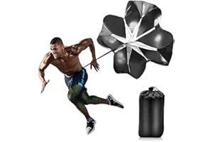 Running Speed Training Resistance Chute 56" Parachute Umbrella Sprint Power Trainer for Runner, Football, Soccer Drilling wit