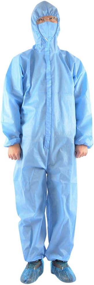 WXAN Disposable Protective Clothing Anti-Dust Isolation Non-Porous Isolation Clothing Safety Suit, Protective products for special periods to effectively protect yourself! (Blue；M, as shown)