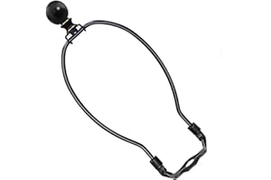 ECUDIS 8 Inch Lamp Harp Holder Lamp Shade Harp with Light Saddle Base and Ball Lamp Finial Screw for Table and Floor Lamps(1 Pack, Black) (1)