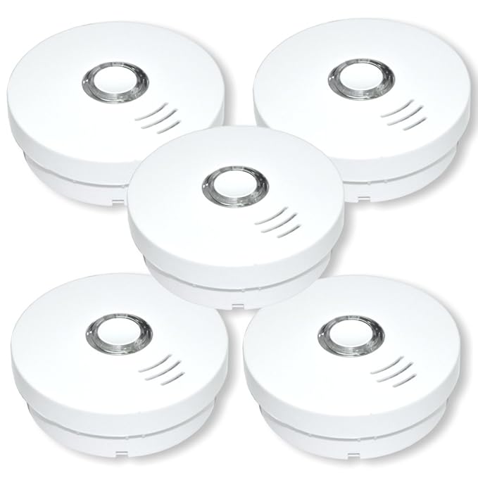 Summit 5 Stück Rauchmelder/Rauchwarnmelder Modell GS 508 - VDs - geprüft nach DIN EN14604 - integrierte Lithium Batterie (10 