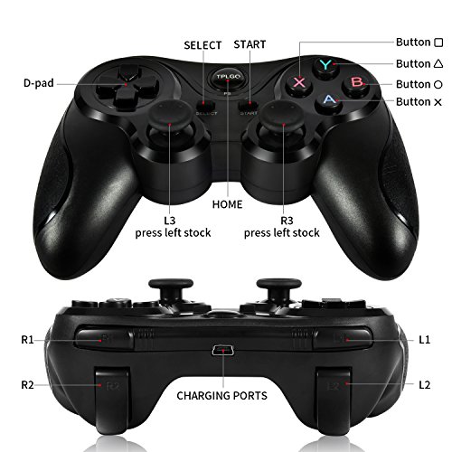 UPGRADED-VERSION-TPLGO-Wireless-Controller-for-PS3-Bluetooth-Double-Shock-Sixaxis-Remote-Gamepad-for-Sony-PS3-Playstation-3-with-Gift-PackageNew-Year-Gift-for-Children-and-Friends