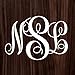 Maple Creek Company 3 Letter Classic Monogram Decal 6