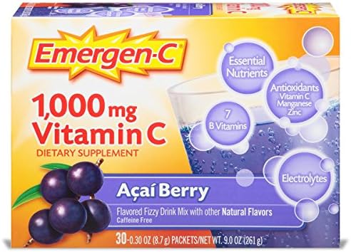 Emergen-C Vitamin C Acai Berry Fizzy Drink Mix 30 Sachets