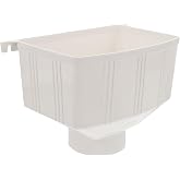 Housoutil Gutter Downspout Adapter, Rain Downspout Diverter, Plastic Drainage Connector for Outdoor Yard, White