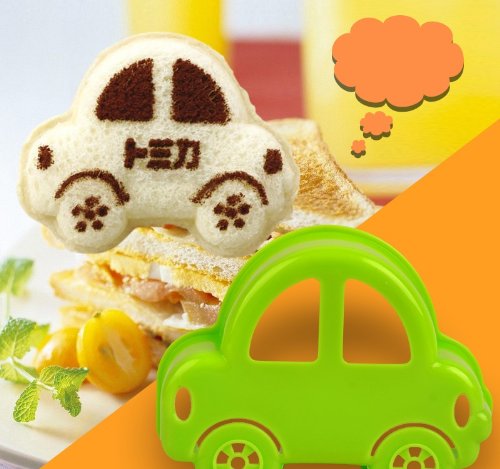 BFlowerYan Creative DIY Sandwich Maker Bread Mold Mould Cutter (green car) - Thumbnail 4