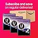 U by Kotex Security Maxi Pads with Wings, Overnight, Unscented, 70 Count