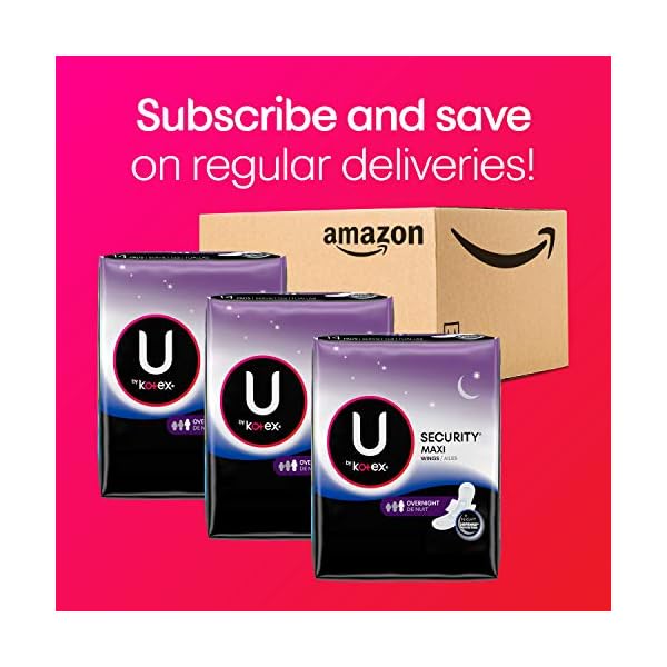 U By Kotex Security Maxi Overnight Pads Regular Hollywood Traders
