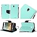 ZTE Prestige N9132 (Boost Mobile), ZTE Avid Plus (T-Mobil), Luckiefind Premium PU Leather Flip Wallet Credit Card Cover Case, Stylus Pen, Screen Protector & Wiper Accessories (Wallet Teal)