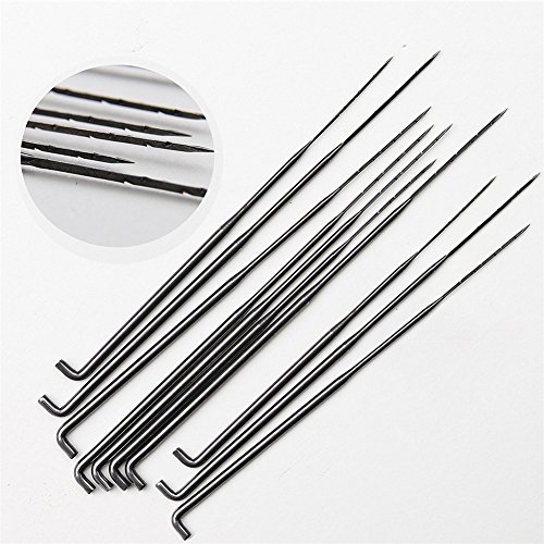 JIAN YA NA Needle Felting Craft Kit Set Wool Felt Tools with Foam Mat + Wooden Felting Handle + 10 Needles + Scissors + Awl + Finger Stall + Glue Stick