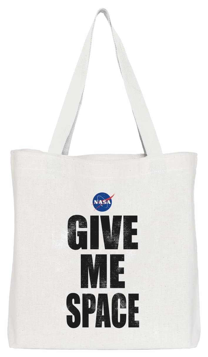 Nasa Tote Bag Give Me Space, reference: BWNASADBB008, White, 38 x 40 cm