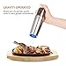 Kato Gravity Electric Salt and Pepper Grinders Set - Battery Operated, Stainless Steel & Acrylic Body Automatic Pepper Mills with Blue LED Light and Free Garlic Peeler, Silver