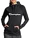 Champion Women's Fleece Pullover Hoodie, Black Script, L