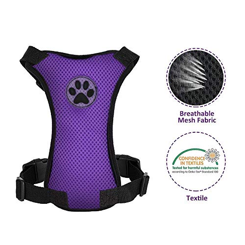 Slowton Dog Car Harness Plus Connector Strap, Multifunction Adjustable