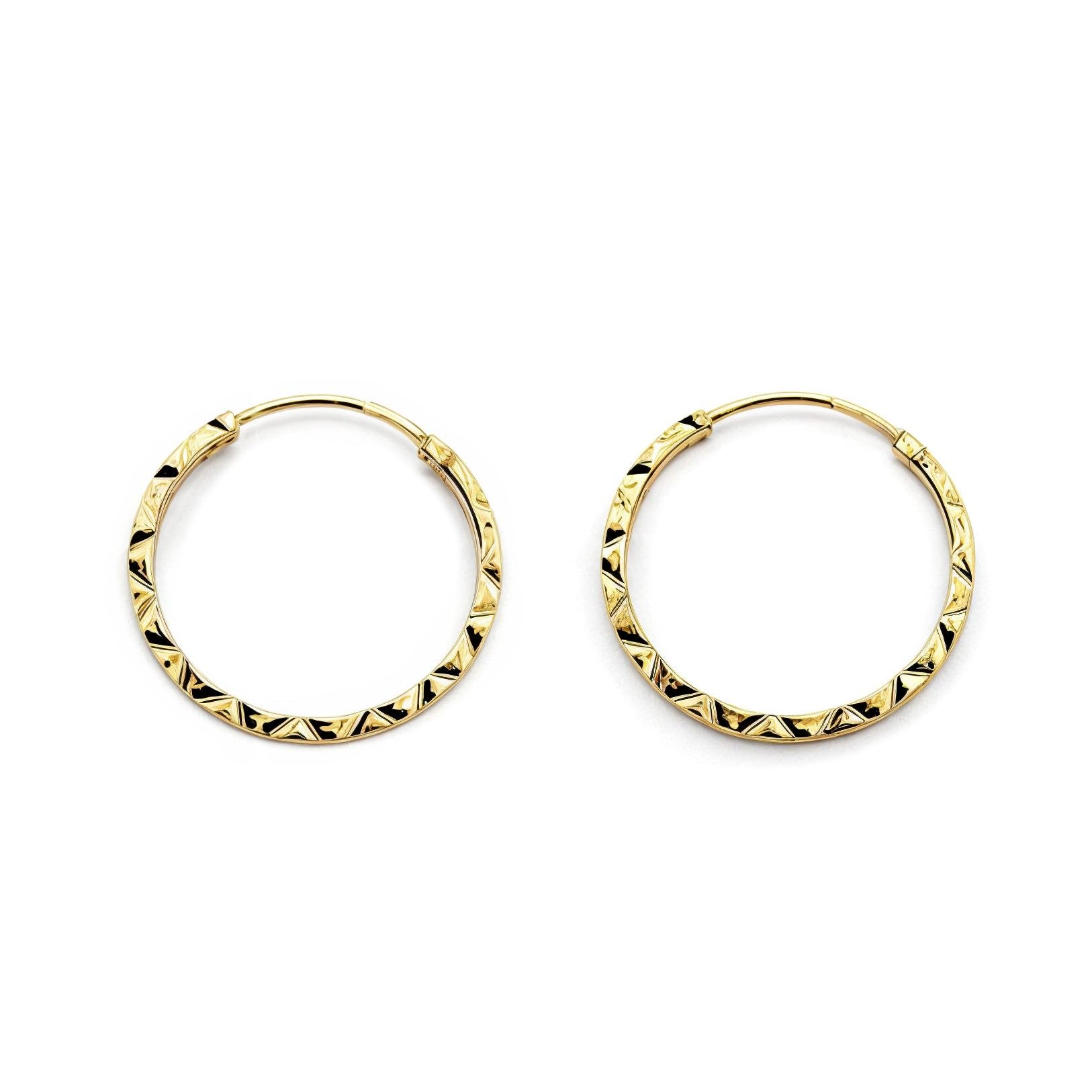 Damen & Kinder Creolen Hoop 10x1 mm Ohrstecker - Gelbgold 9 Karat (375)