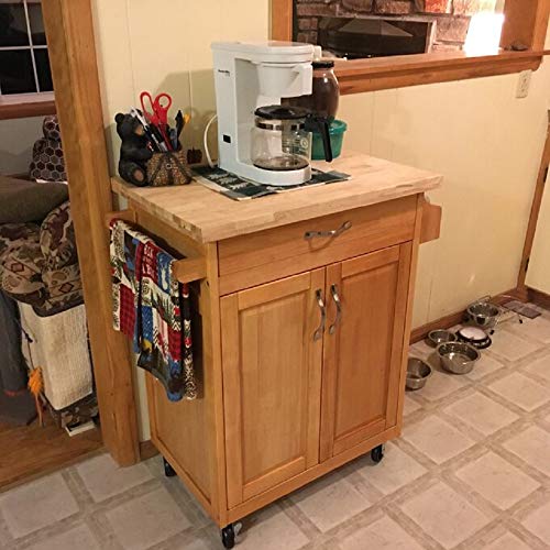 Homelity Mobile Kitchen Island Cart on Wheels, Small Rolling Cutting