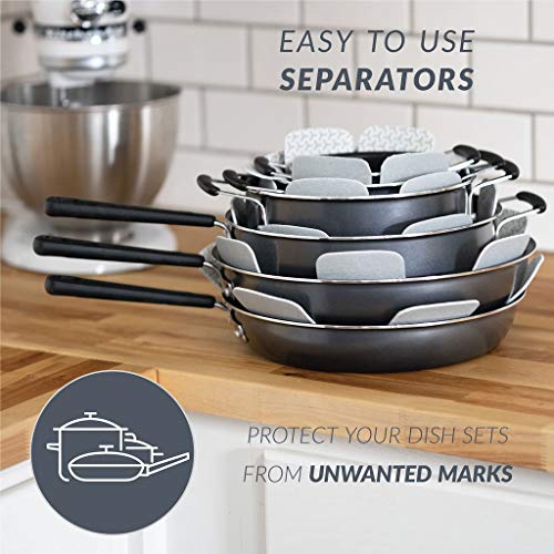 Pan and Pot Protectors Set of 6 Gray 16 in. Diameter. Perfect for