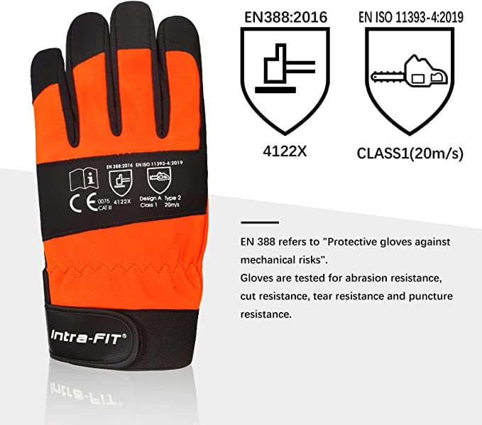 Chainsaw Gloves Class 1 Latest Standard EN ISO 11393-4 photo 8