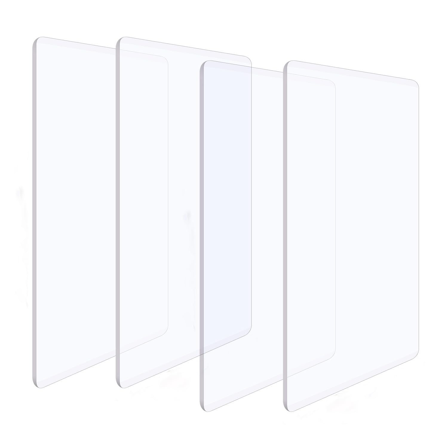 OTCRAFT 4 Pcs/2 Pair Standard Cutting Pads for Die Cutting Machine；Clear Polycarbonate Plastic Cutting Plates,Cutting Pads Die Cutting Plates for Embossing Crafting (8 3/4 x 6 1/8 x 1/8 inch)
