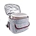 3Layers Lunch Box & Insulated Lunch Bags Set，Leakproof  metal lunch boxes adult , Portable A Office Snack Food lunch containers stackable stainless steel for Girl Gray
