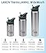 Laken Thermo Kids Vacuum Insulated Stainless Steel Leak Free Sports Water Bottle with Jannu Straw Cap, 17 oz, Blue
