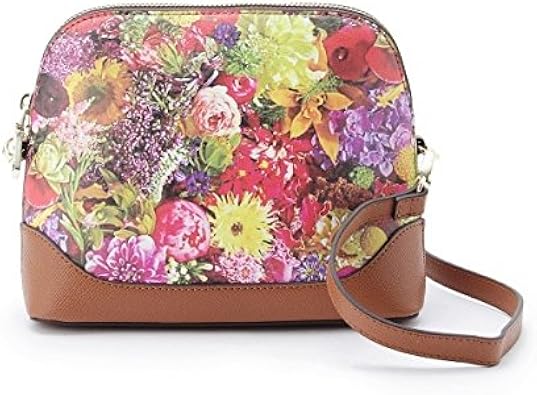 オペークドットクリップ Opaque Clip Lバッグ Plantica Opaque Clipコラボ フラワープリントミニショルダーバッグ ダークブラウン 143 99 レディースバッグ 財布 Amazon