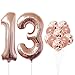 KatchOn, Rose Gold 13 Balloon Numbers - Giant, 40 Inch | 13th Birthday Decorations for Girls | 13 Rose Gold Balloons for 13 Birthday Decorations for Girls | Rose Gold Number 13 Balloons for Birthdays