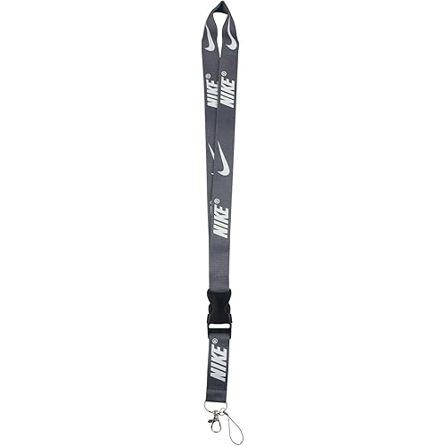 Neck Lanyard with Quick Release BuckleLanyard for Keys Keychains ID Badge Holder Phones Bags (Gray)