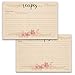 Vintage Floral Recipe Card Set from Dashleigh, 48 Cards, 4x6 inches, Water-Resistant