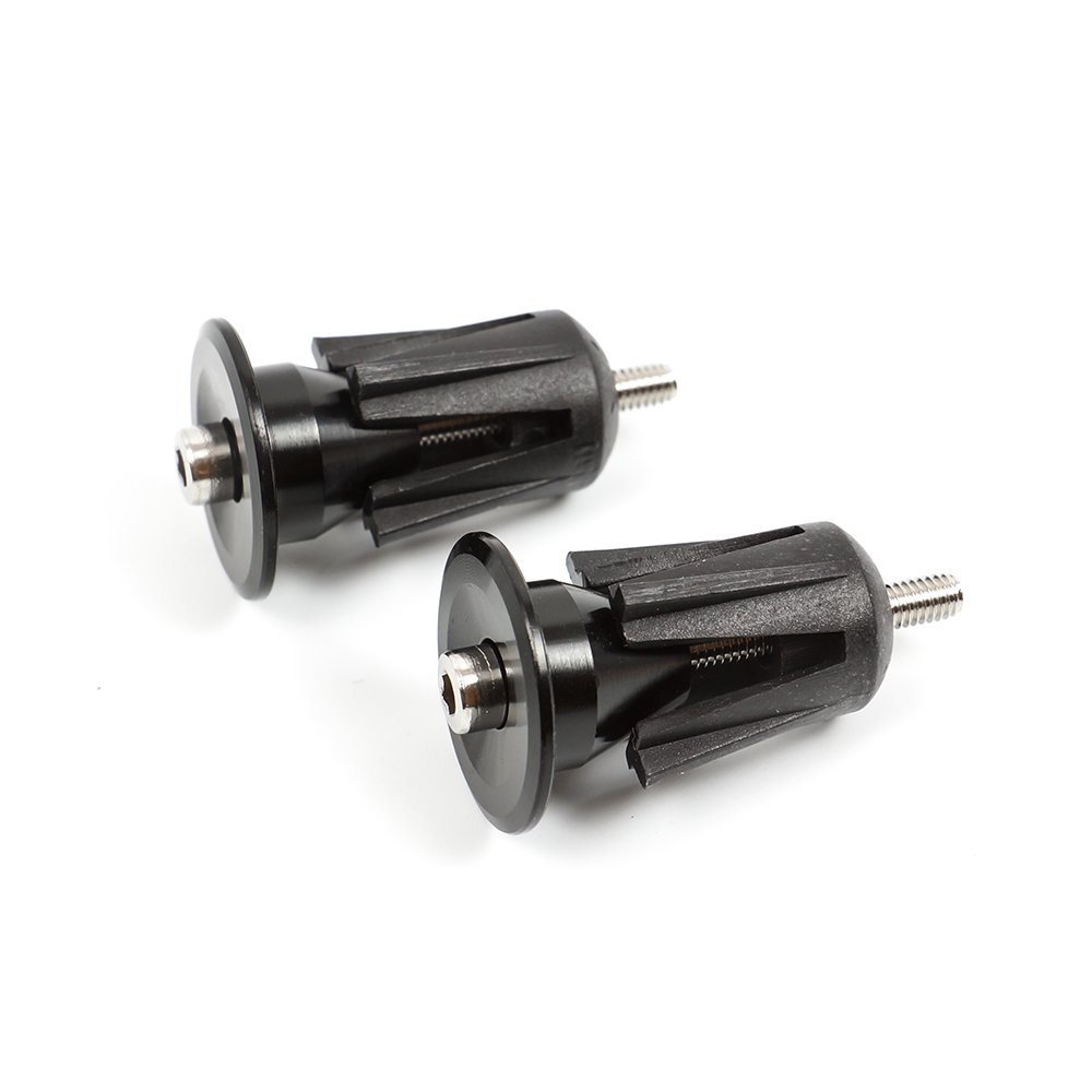 DIYI 2Pcs Aluminum Bicycle Bike Handlebar End Plugs Bungs Caps End Plugs for Most Bicycles Road Bike MTB (BLACK)