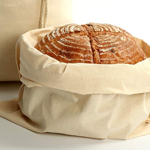 5 Bulk 11.8 x 15.7 Inch Organic Cotton Produce Bags Large Reusable Muslin Storage Organizing Drawstring Fabric Washable Bag for Shopping Laundry Grocery Vegetable Gift (Cotton, 11.8" x 15.7")