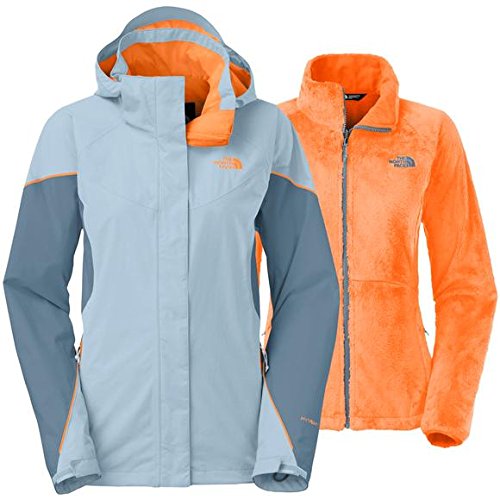 north face blue orange jacket