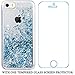 iPhone 5 5S SE Case, Caka iPhone SE Glitter Case Luxury Fashion Bling Flowing Liquid Floating Sparkle Glitter Soft TPU Case for iPhone 5 5S SE (Blue)
