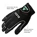 POSA Palmyth 2 Cut Fingers Fishing Gloves Skidproof Sun Protection Fishing Tackle for Fly Fishing Ice Fishing Hunting Riding Cycling (Black-XL)