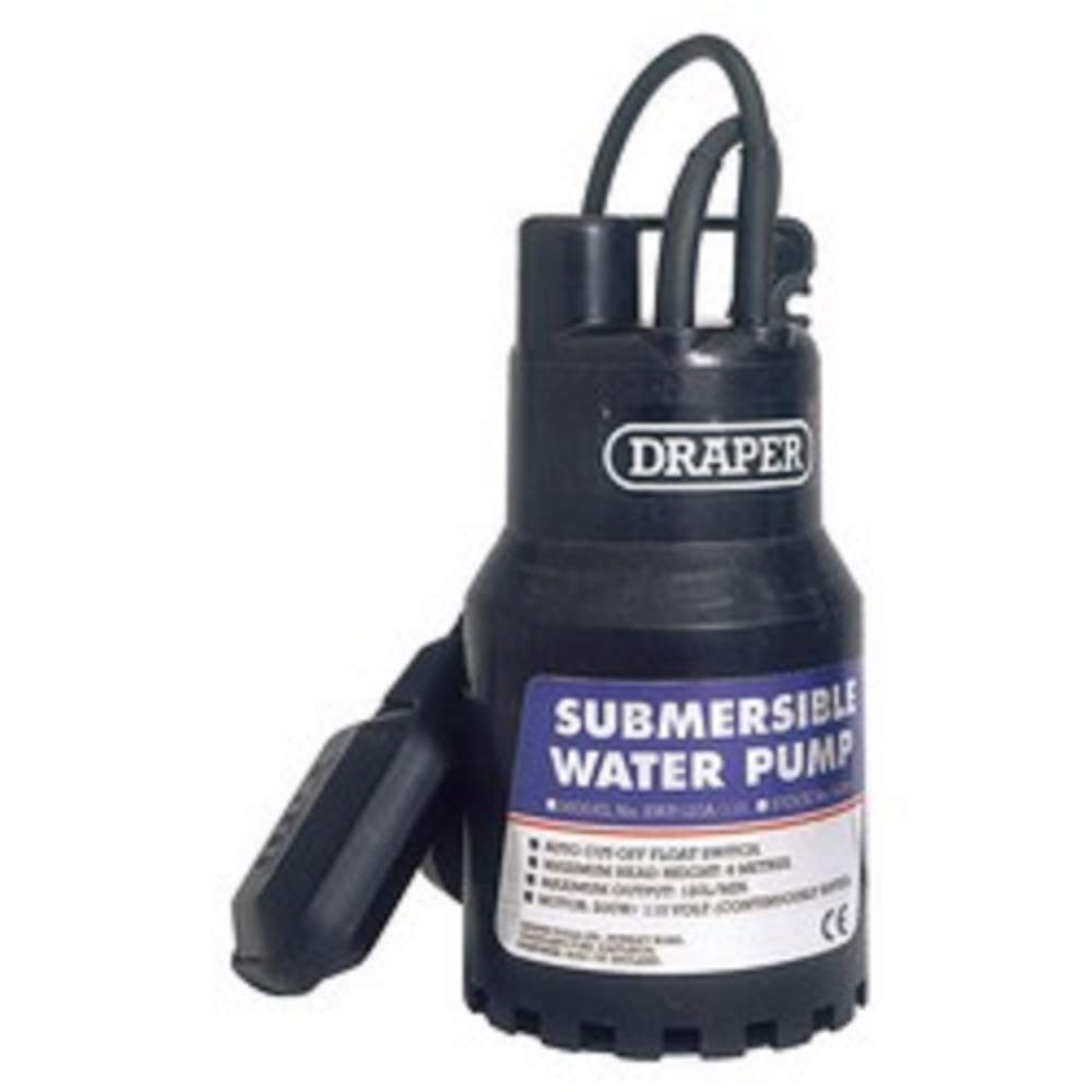 Draper 52064 Submersible Water Pump with 6m Lift and Float Switch, 120L, 200W, 110V
