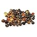 60 Loose Amber Beads - Raw Unpolished Green Color - 3-4mm Width - Pre-Drilled Holes Ready for Stringing Jewelry - Bulk DIY Supplies for Making Baltic Teething Necklaces, Bracelets & Jewelry