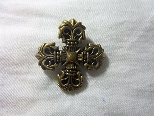 San jewelry Vintage Tibetan Vajra Phurpa, Double Dorje ,LARGE, Tibet Buddhist Brass Old Ritual
