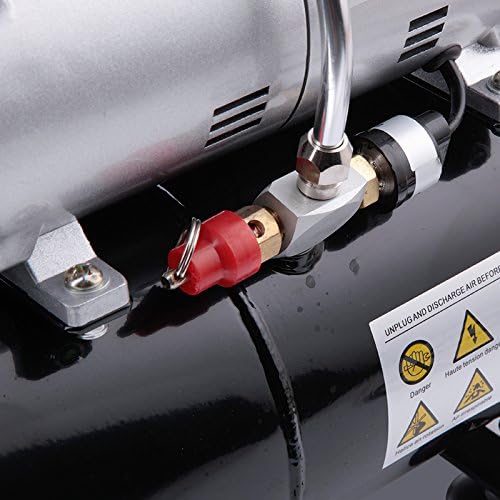 Fengda Airbrush Mini Compressor FD-186 with Powerful Constant Working Pressure/Strong Airflow/3L Air Tank, Regulator - Image 5
