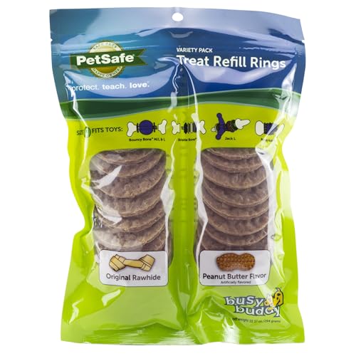 PetSafe Busy Buddy Dog Treat Rings Variety Pack, Large, Size C, 24 Count