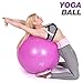 LAFIT CLUB 65 cm Pink Exercise Ball - Yoga Ball with Pump - Gym Ball for Yoga - Stability Swiss Sitting Fit Ball - Ball for Workout and Gym