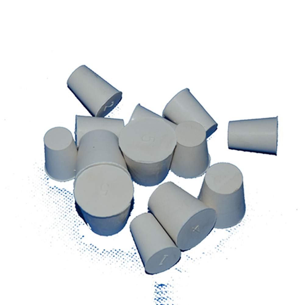 Egurs Rubber plug Conical pipe plug natural rubber 10x laboratory full rubber plug stopper 1#19 * 14mm