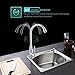 Homfa Kitchen Faucet Lead Free Kitchen Sink Faucet Spot-Resistant Stainless, 360 Degree Swivel Stainless Steel Hot＆Cold Mixer, Brushed Nickel