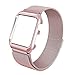 Apple Watch Band, 38mm with Metal Case Milanese Loop Magnetic Mesh Stainless Steel - Shockproof Protective Screen Bumper w Anti-scratch Soft Rubber for iWatch Sport & Edition - Rose Gold