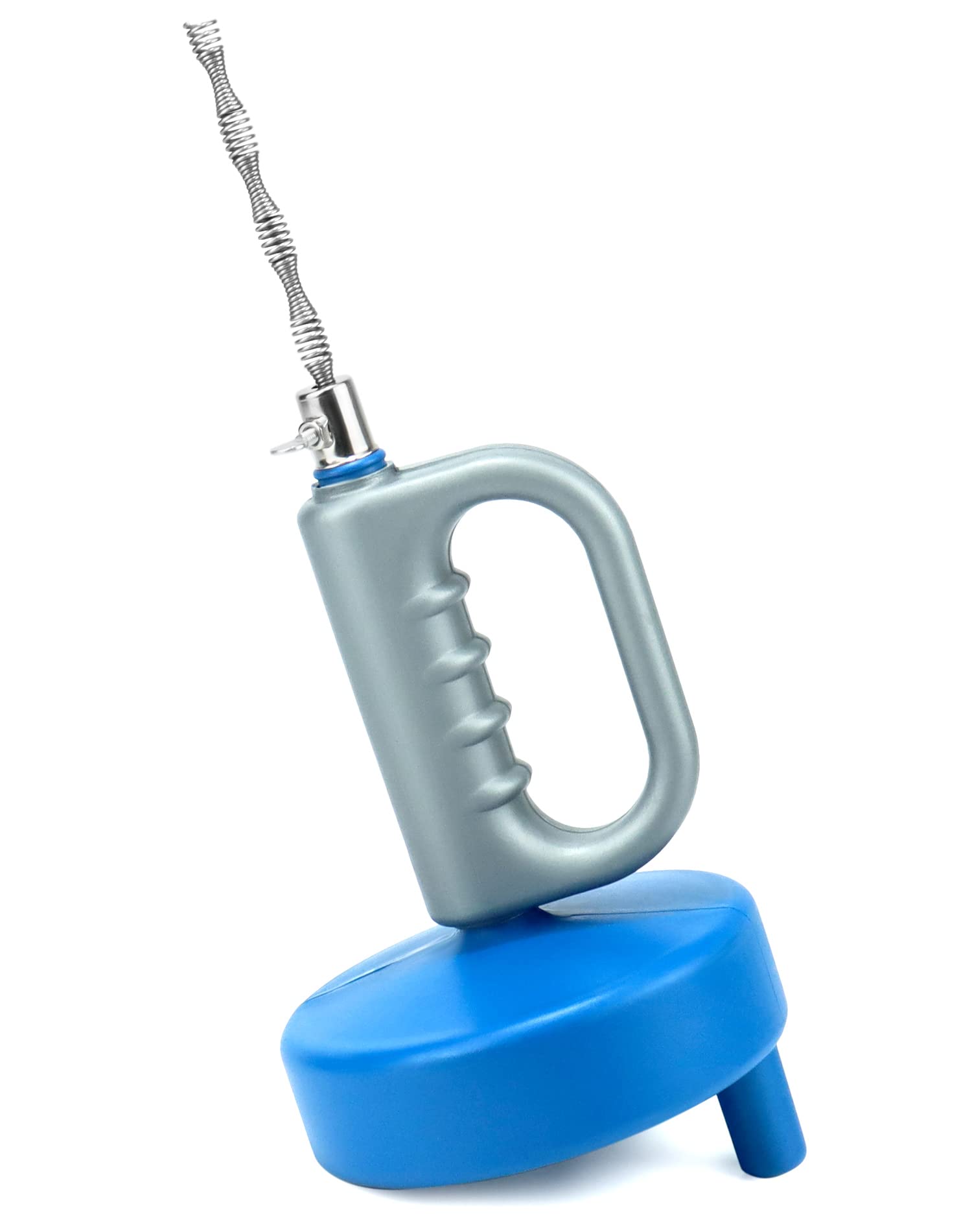 QWORK® 10m Manual Drain Auger, Flexible Drain Snake Unblocker with 5.6mm Spring Steel Cable for Hair and Light Clogs in Bath, Shower and Sink Drains