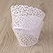 Tinksky Vine Filigree Lace Cupcake Wrapper Wraps Liner Wedding Party Cake Decoartion, Pack of 50 (White)